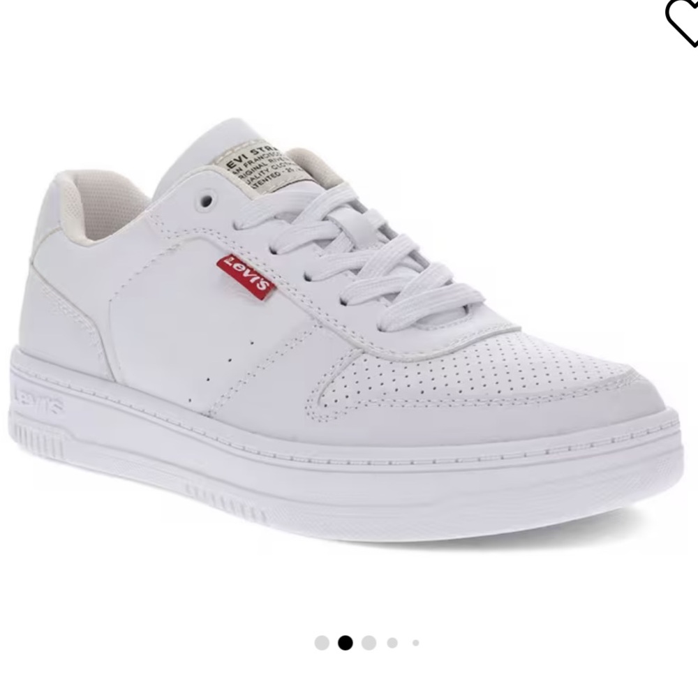 Levi's Women's Drive Lo Classic White Sneakers Sz 7 - Picture 1 of 6